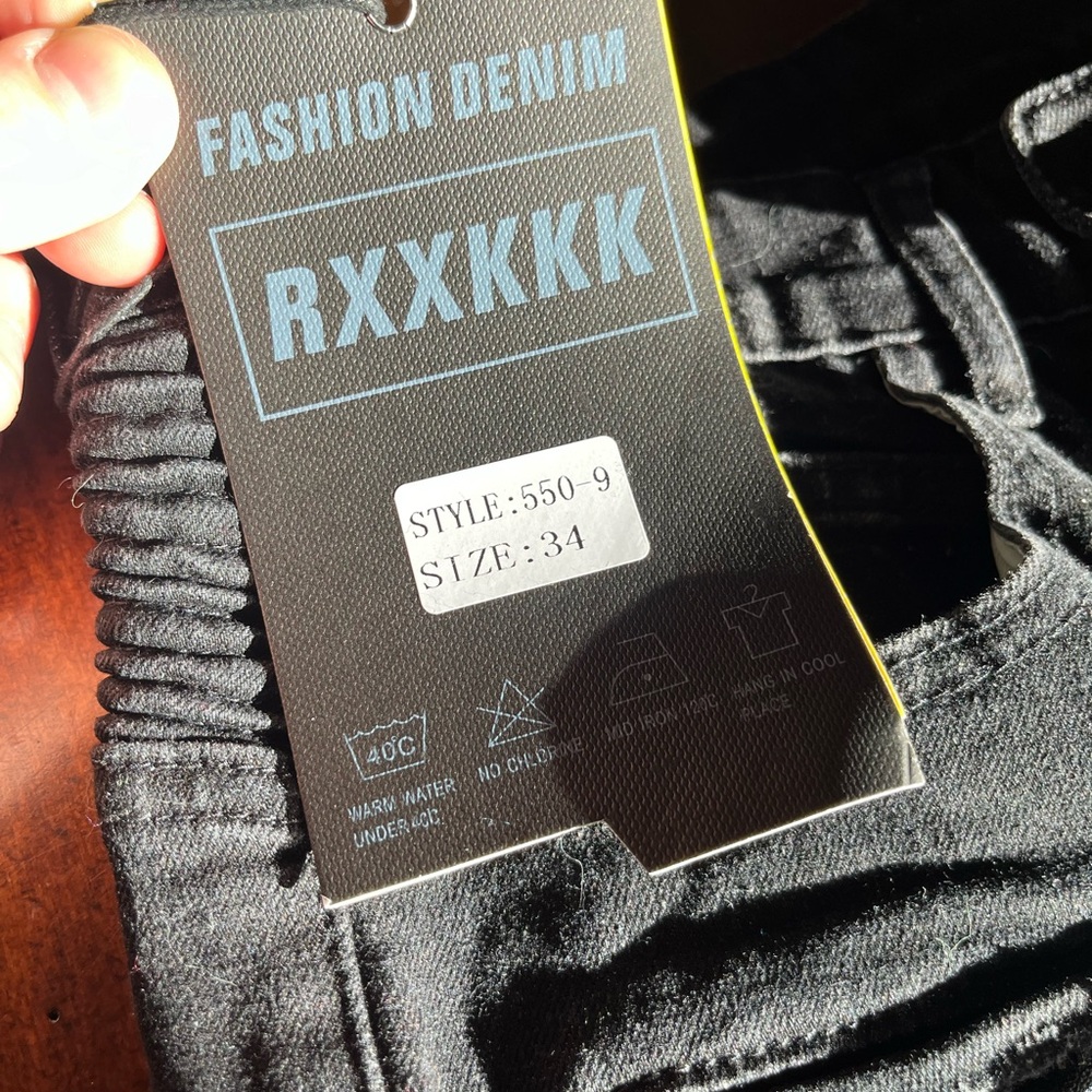 RXXXXXX Fashion Denim Jeans - Black
